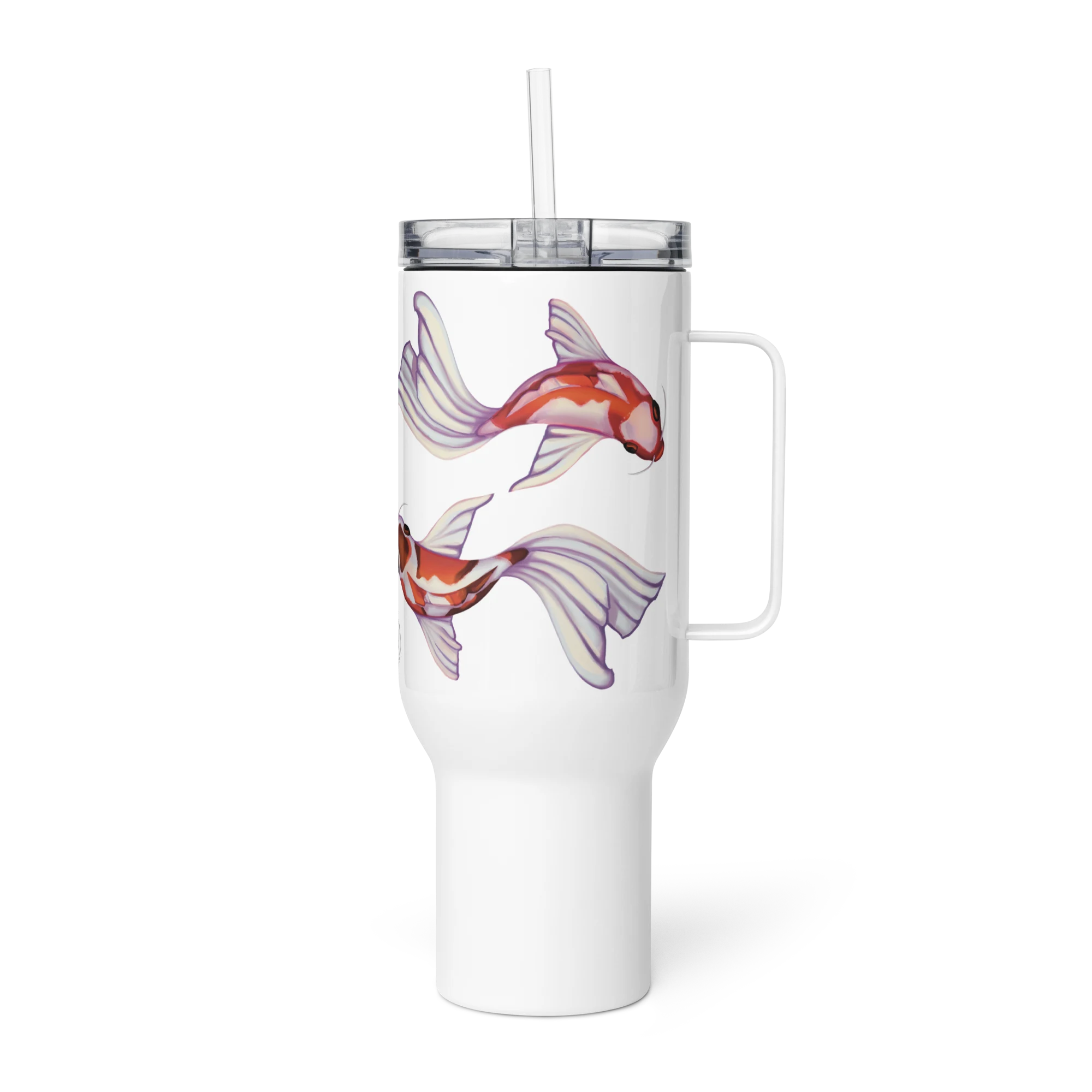 Termo con ilustración de peces koi
